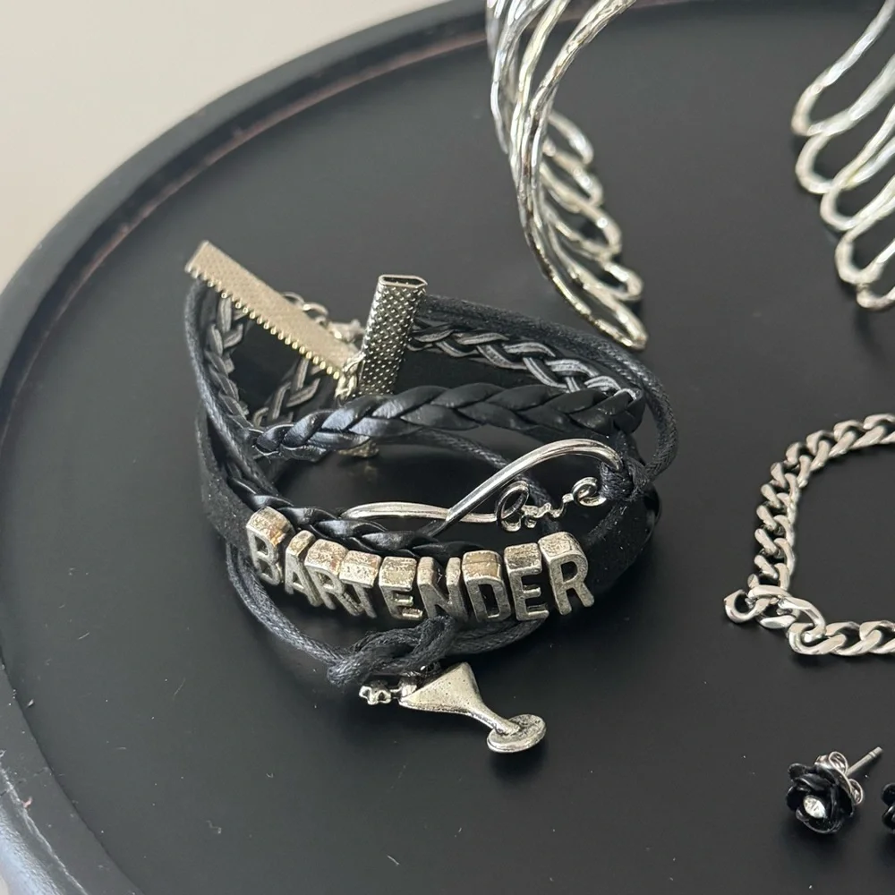 Bartender Black & Silver Jewelry Bundle